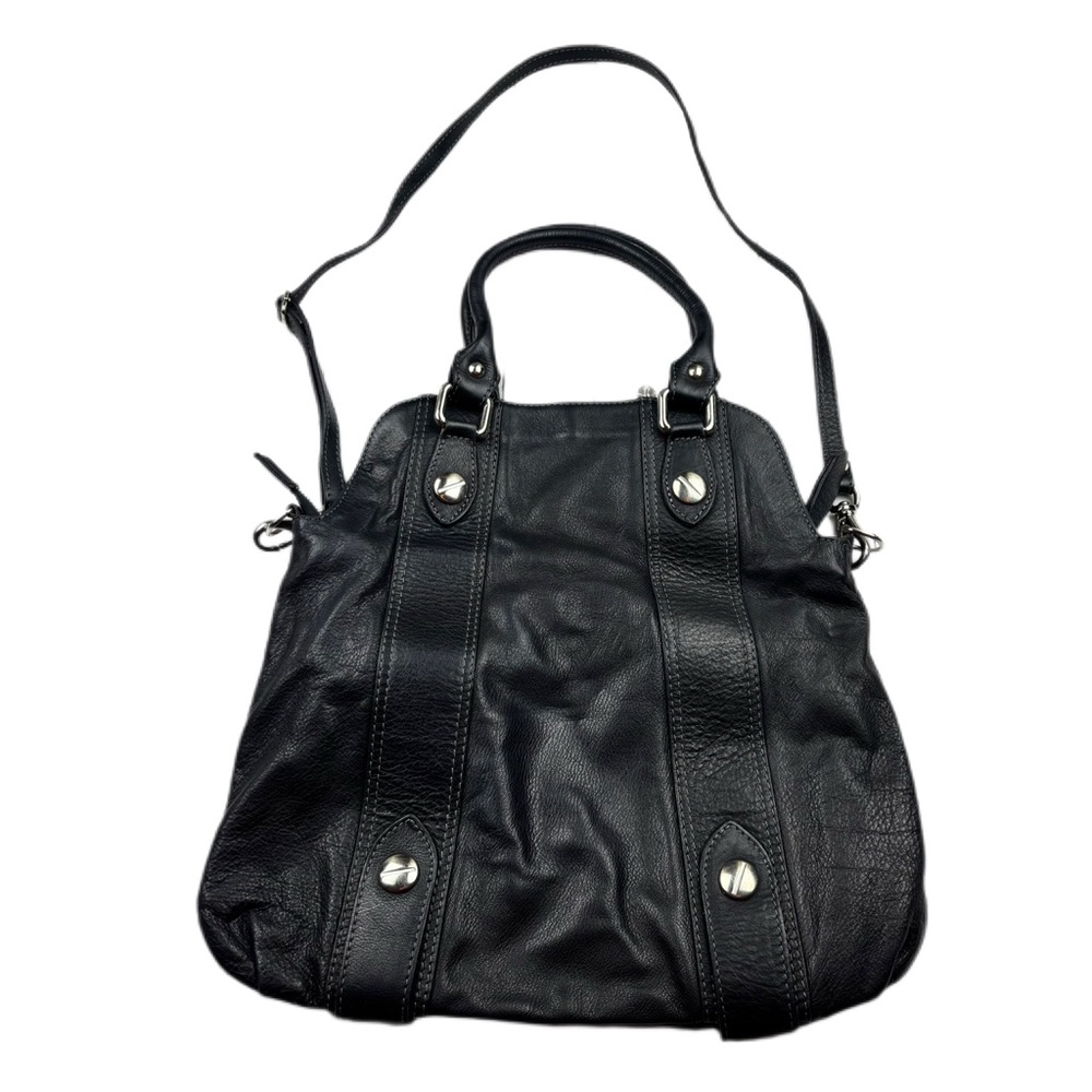 Floto Italian Black Leather Crossbody Bag